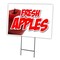 Signmission Fresh Apples Yard Sign & Stake outdoor plastic coroplast window, C-1216 Fresh Apples C-1216 Fresh Apples - alternate 1